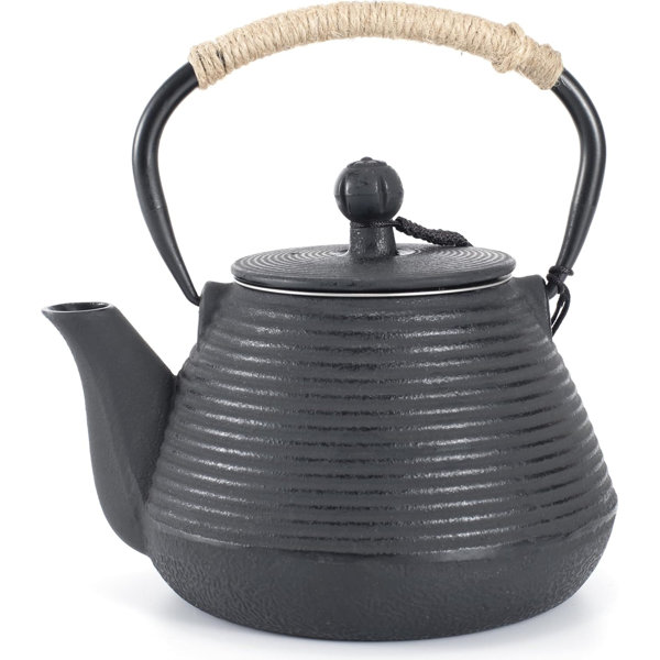 Latitude Run® Cast Iron Teapot, 35Oz Tea Kettle Stovetop Safe With